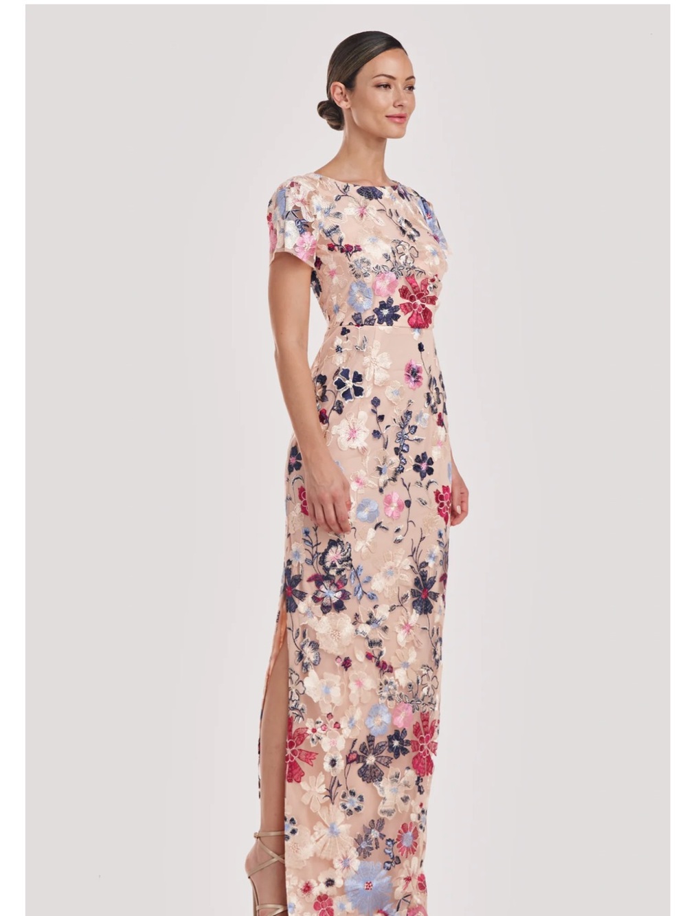 JS Collections Magnolia Pleat Sleeve Gown